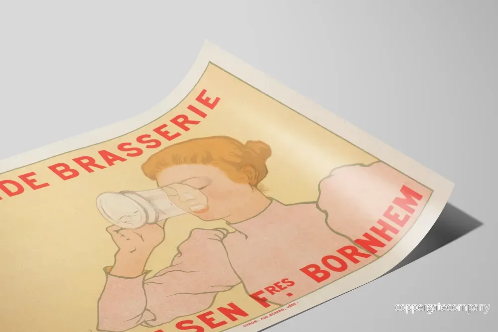 Vintageposter för stora bryggeriet Van Velsen Bröder Bornhem - Bild 2
