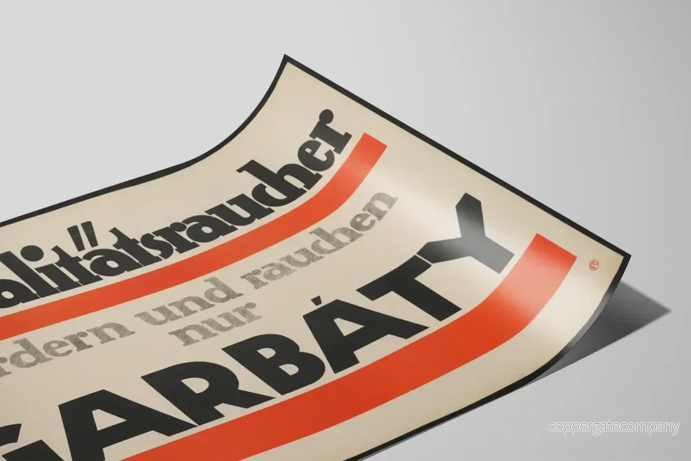 Vintage reklamposter Garbaty på tyska - Bild 2