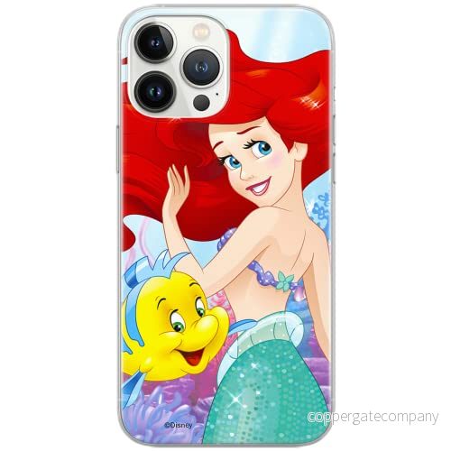 ERT GROUP mobiltelefonfodral för Samsung S10 PLUS originalt och officiellt licensierat Disney mönster Ariel and Flounder 001 Vit anpassad till formen på mobiltelefonen, fodral tillverkad av TPU plast 5903040541111