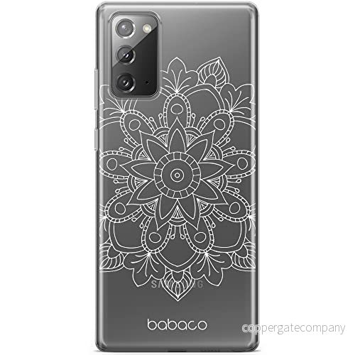 ERT GROUP mobiltelefonfodral för Samsung GALAXY NOTE 20 originalt och officiellt licensierat Babaco mönster Mandalas 006 Vit optimalt anpassad till formen på mobiltelefonen, gedeeltelijk transparant 5904805839818
