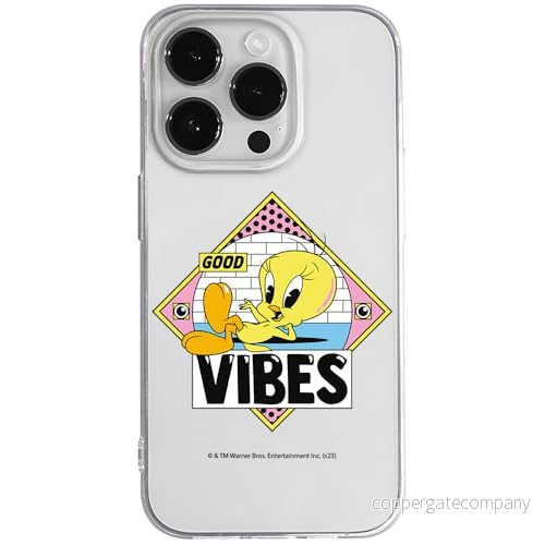 ERT GROUP mobiltelefonfodral för Iphone 14 PRO MAX originalt och officiellt licensierat Looney Tunes mönster Tweety 013 optimalt anpassad till formen på mobiltelefonen, gedeeltelijk transparant 5905795095437