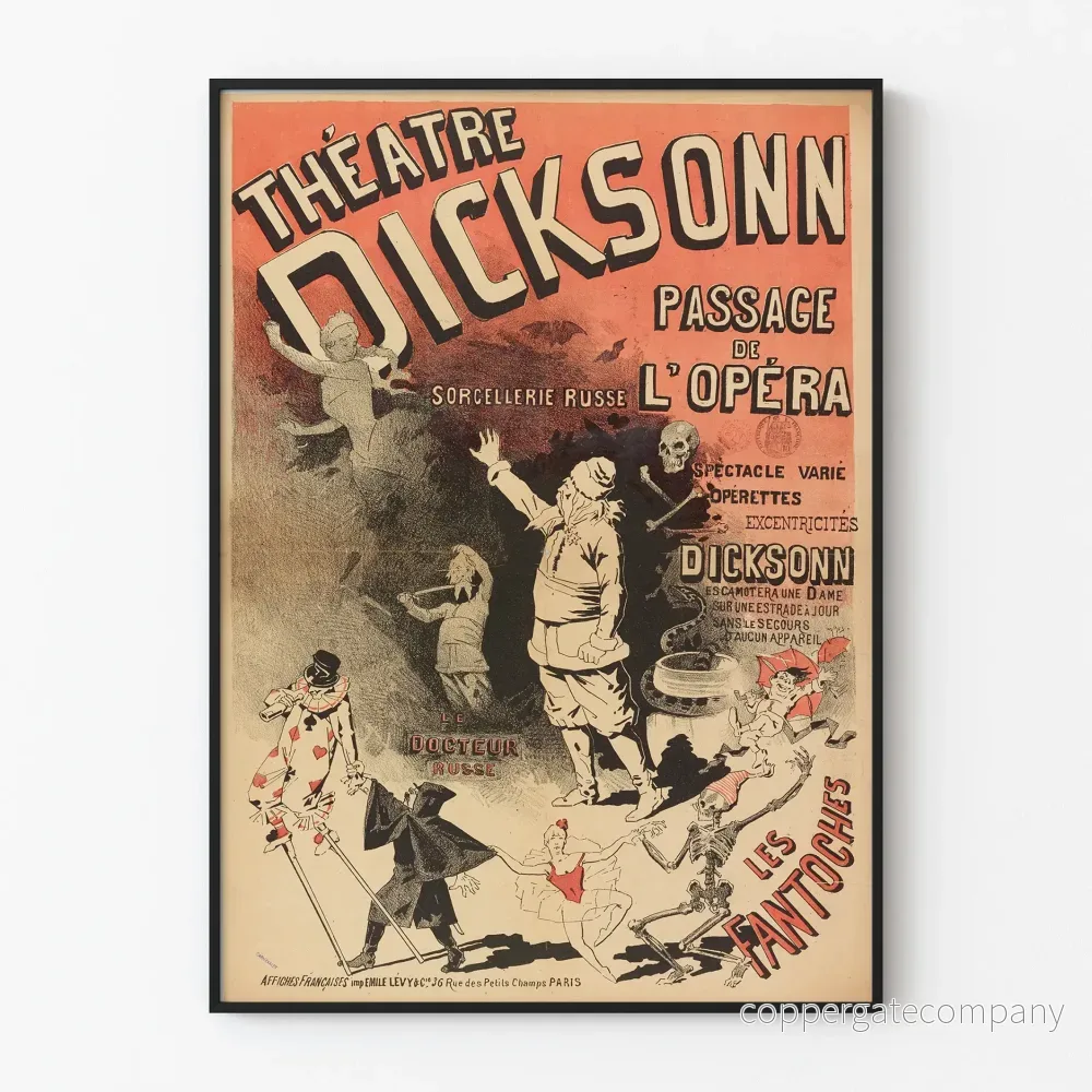 Vintageaffisch Teater Dicksonn Passage de l'Opéra