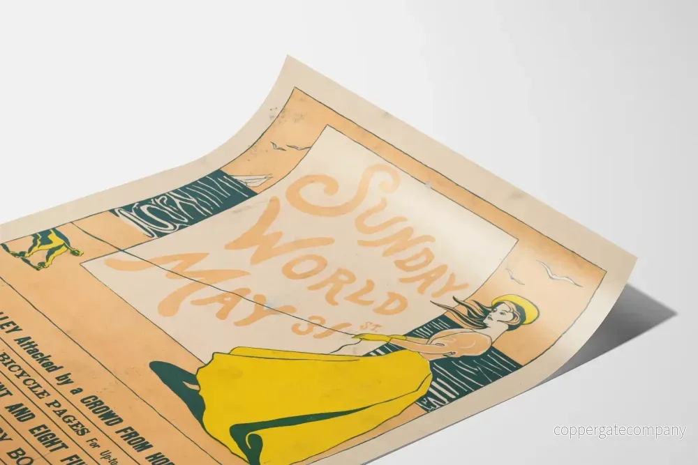 Vintageposter söndag värld 31 maj - Retro väggdekoration - Bild 3