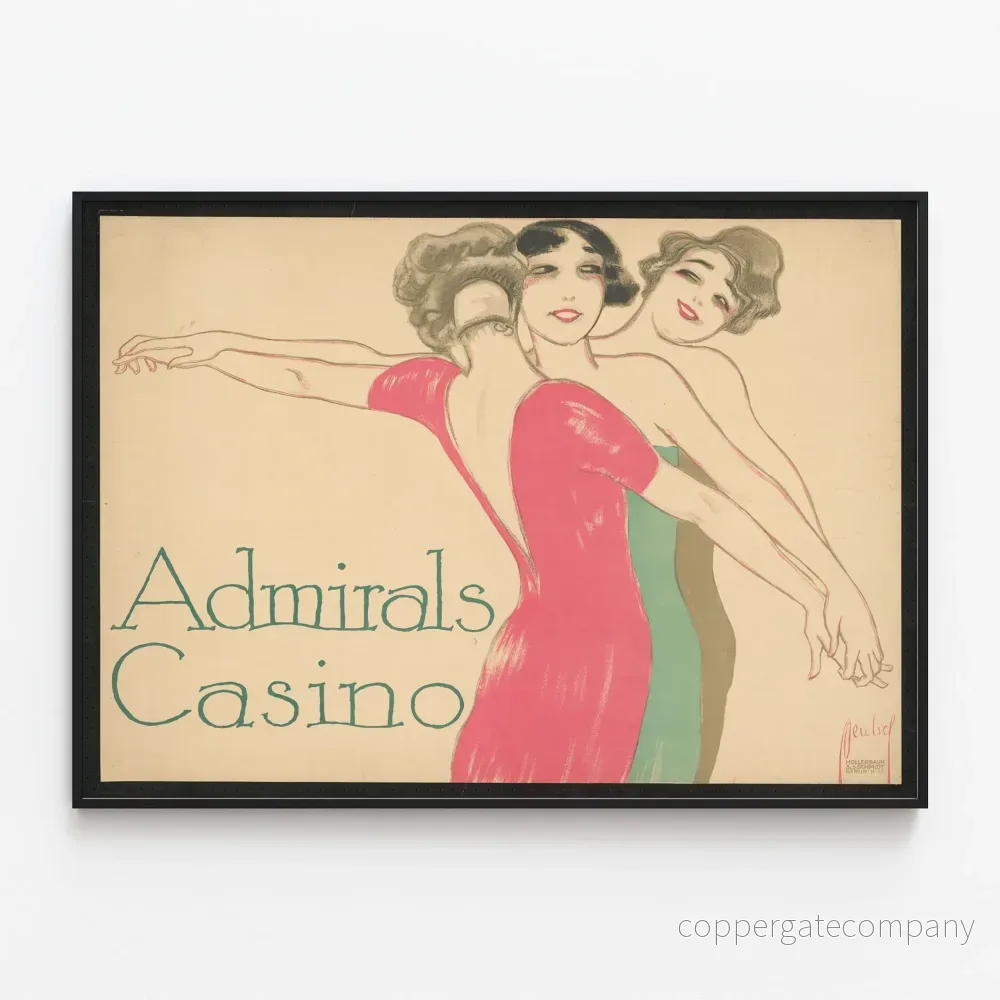 Vintageaffisch Admirals Casino - Retro väggdekoration