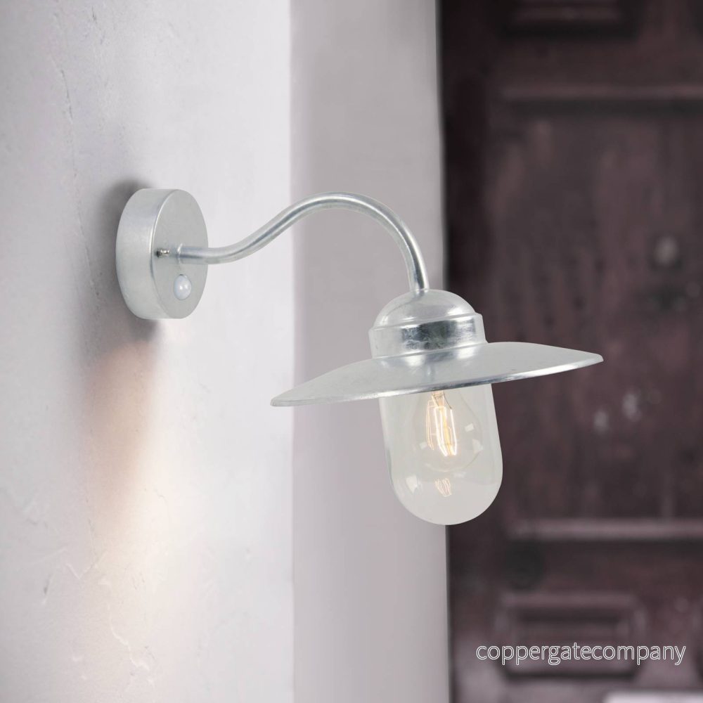 Nordlux Utomhusvägglampa Luxembourg sensor, galvaniserad 5701581020054