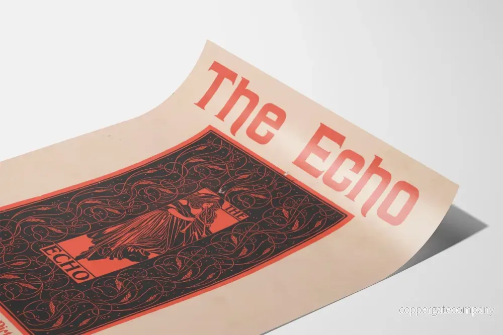 Vintageposter The Echo Dekorativ - Illustrerad Retro Design - Bild 3