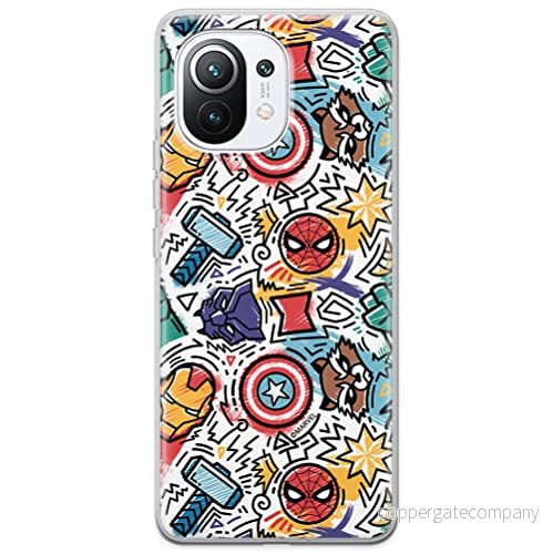 ERT GROUP mobiltelefonfodral för Xiaomi 11 originalt och officiellt licensierat Marvel mönster Avengers 027 optimalt anpassad till formen på mobiltelefonen, fodral tillverkad av TPU plast 5904805200878