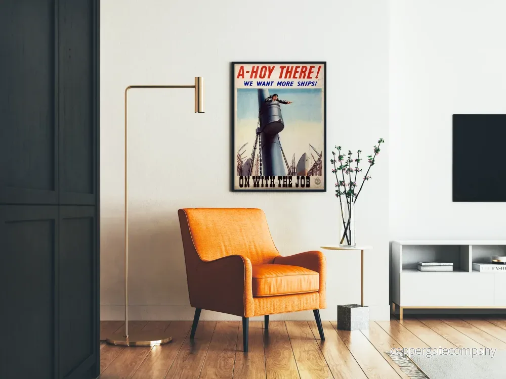 Vintage marinposter 'A-Hoy There' Industriell väggdekoration - Bild 2