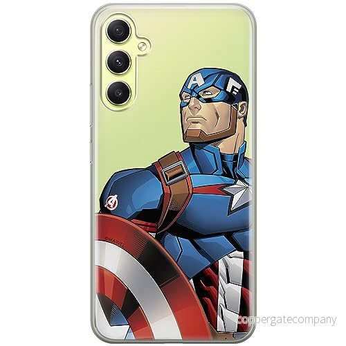 ERT GROUP mobiltelefonfodral för Samsung A34 5G originalt och officiellt licensierat Marvel mönster Capitan America 011 optimalt anpassad till formen på mobiltelefonen, gedeeltelijk transparant 5905511789787