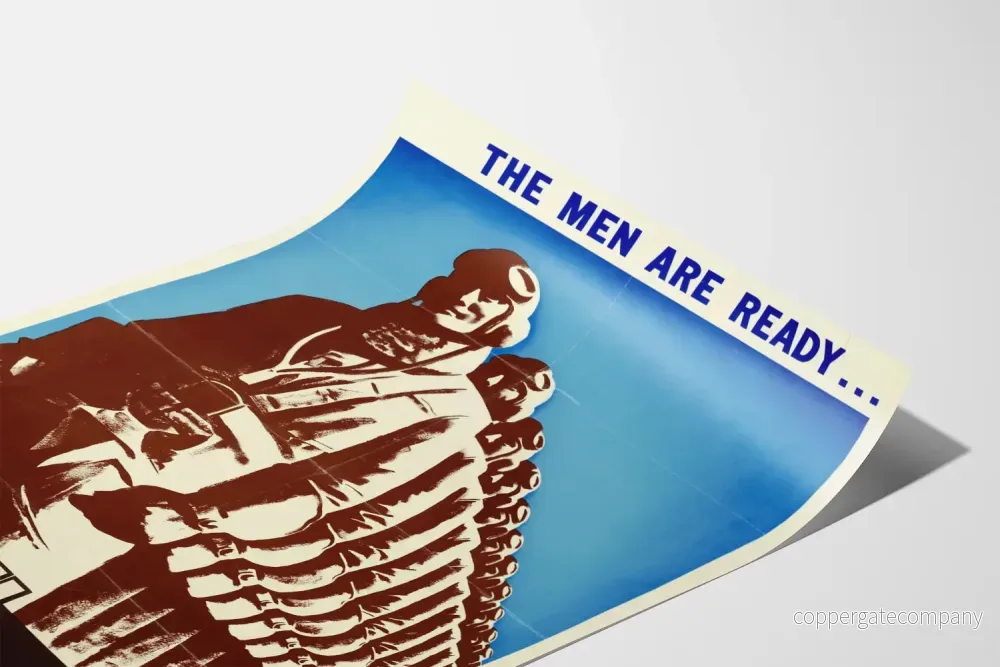 Amerikansk militär vintageposter « The Men Are Ready » - Bild 3