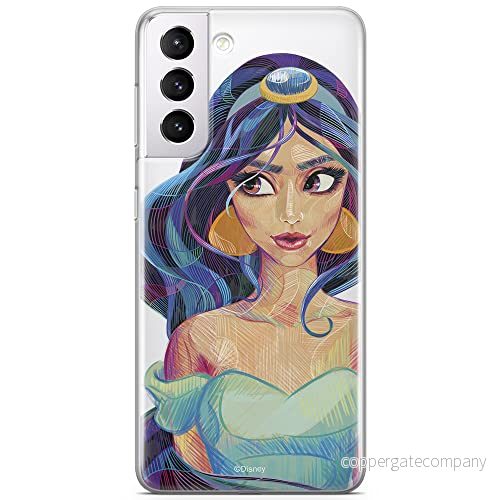 ERT GROUP mobiltelefonfodral för Samsung S21 originalt och officiellt licensierat Disney mönster Jasmine 002 optimalt anpassad till formen på mobiltelefonen, gedeeltelijk transparant 5903932376111