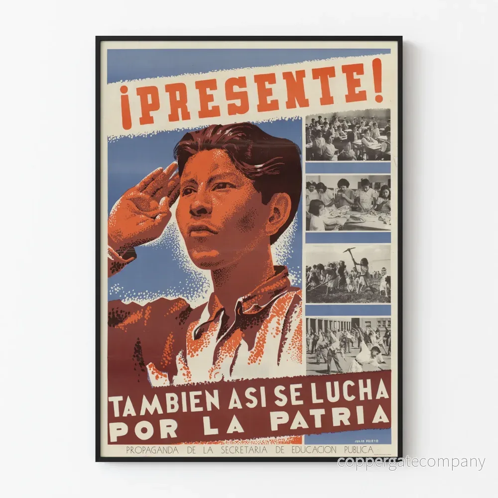 Vintage mexikansk patriotisk poster - Presenterad!