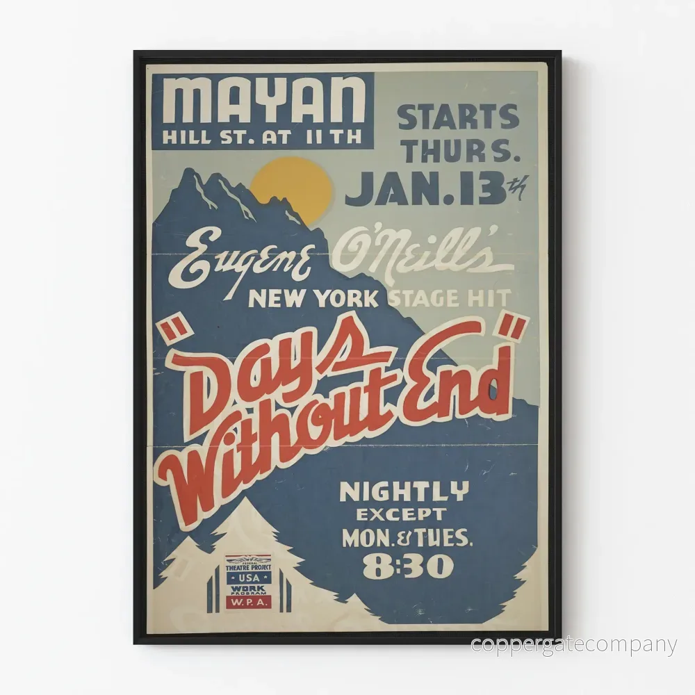 Vintageposter Days Without End för väggdekoration