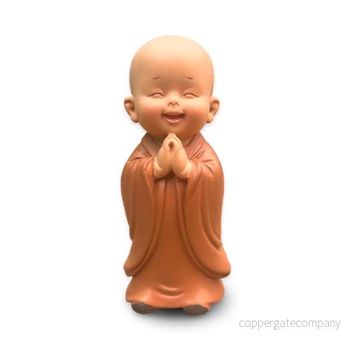 Bonze Prior Baby Statyette Bedårande andlig närvaro för att lysa upp ditt utrymme charmig lyckobringare en touch av lugn Zen Ambiance Idé H 8,5 cm Zen'Light 3700643509072