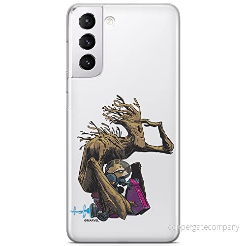 ERT GROUP mobiltelefonfodral för Samsung S21 originalt och officiellt licensierat Marvel mönster Guardians of the Galaxy 004 optimalt anpassad till formen på mobiltelefonen, gedeeltelijk transparant 5903932295436