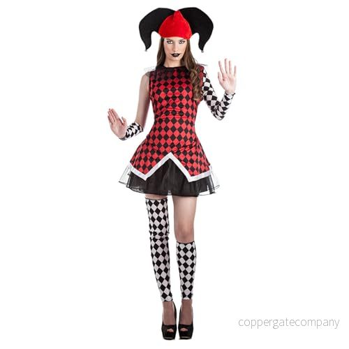 Boland Kostym Harlekin för kvinnor, karnevaldräkt, kostymset halloween, karneval och temafest 8712026840721