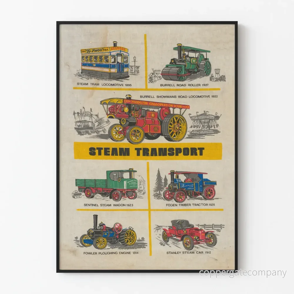 Dekorativ poster med vintage ångtransport Artem Legrand