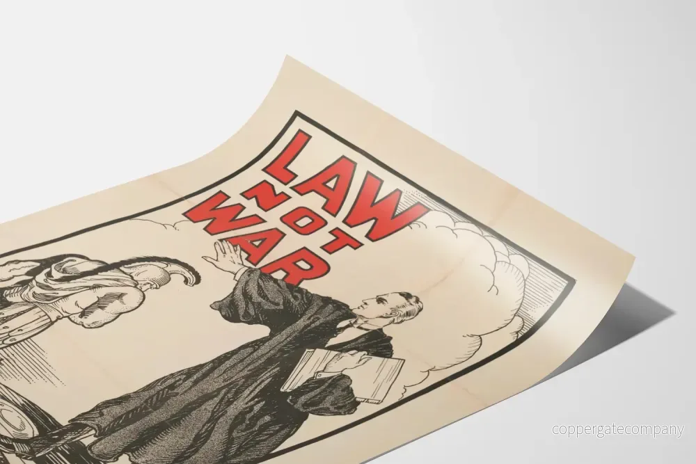 Vintageposter Law Not War - Engagerad och grafisk väggdekoration - Bild 3