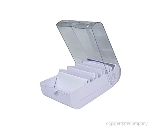 Exacompta Ref 5346423D 1 läromedelsbox BUNNYBOX A7 mått 25x13,2x8,5 cm färg mauve/crystal rymmer upp till 900 kort 100 blanka fodrade och 5 avdelare ingår 9002493047914