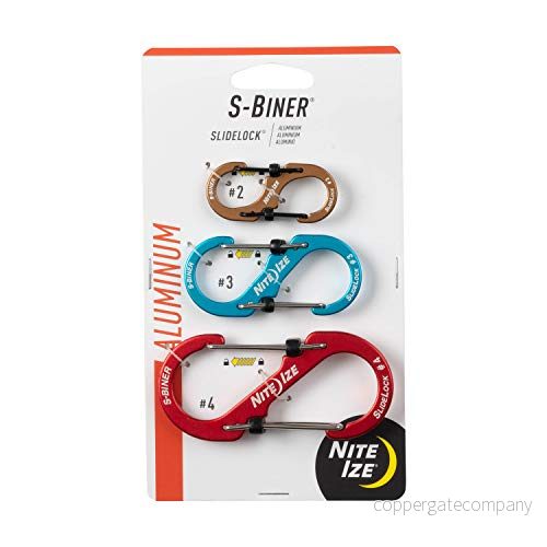 Nite Ize LSBA234 A2 R6 låsning dubbel karbinhake för nycklar/resor, blandade 94664049239