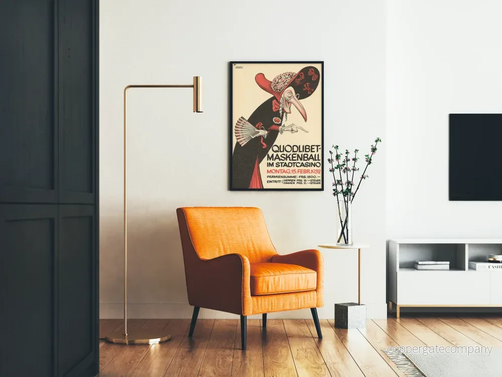 Vintageposter Quodlibet Maskenball Basel 1932 - Bild 2