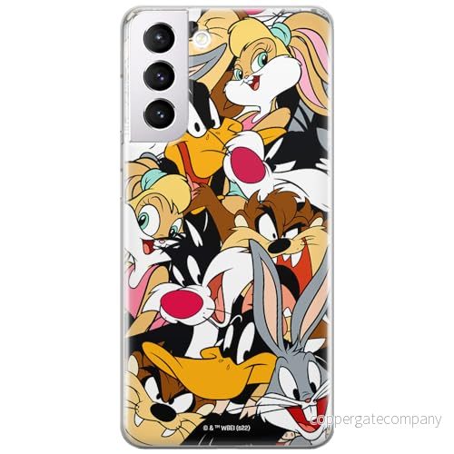 ERT GROUP mobiltelefonfodral för Samsung S21 originalt och officiellt licensierat Looney Tunes mönster 022 optimalt anpassad till formen på mobiltelefonen, fodral tillverkad av TPU plast 5905511684259