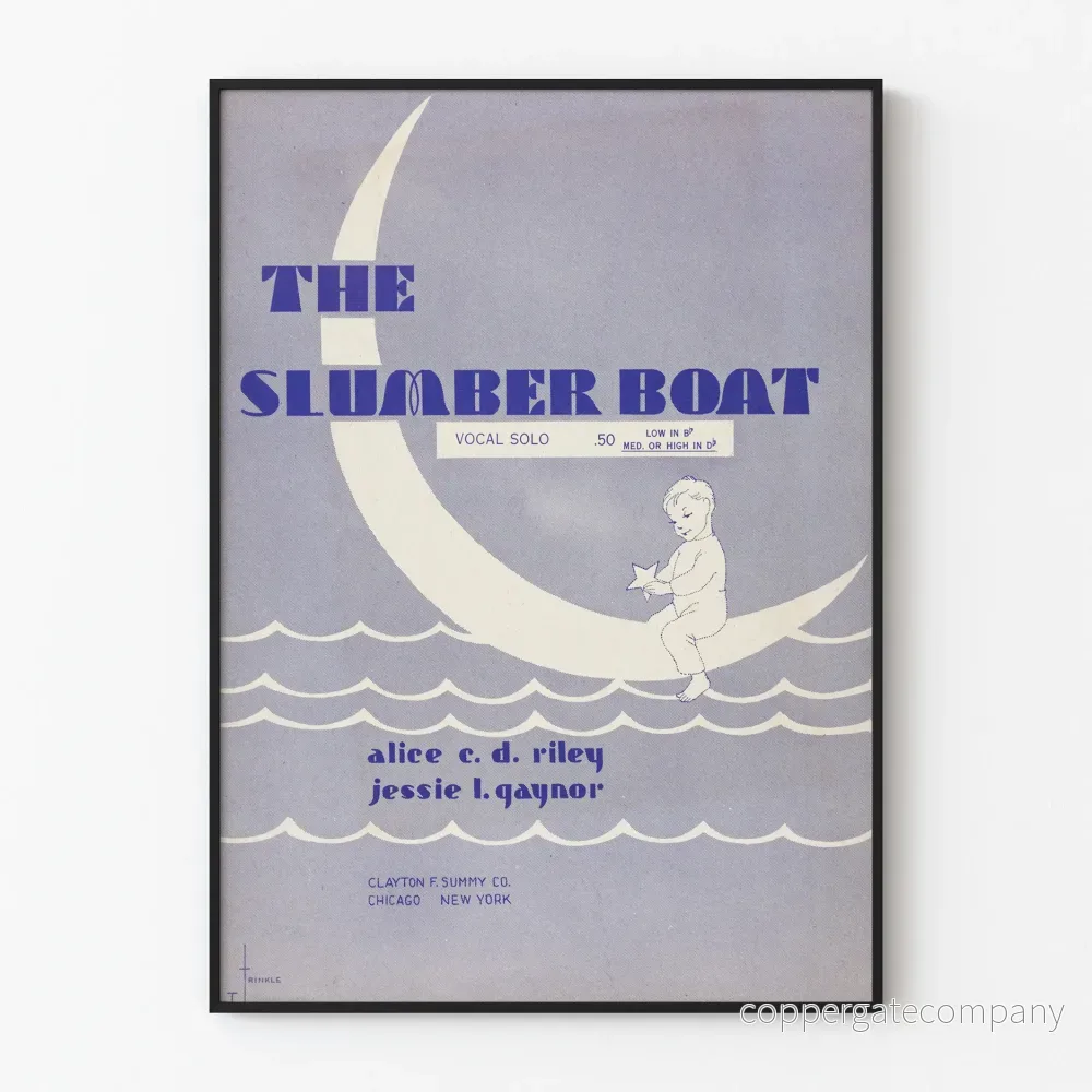 Vintageposter The Slumber Boat – Barnvänlig Väggdekoration