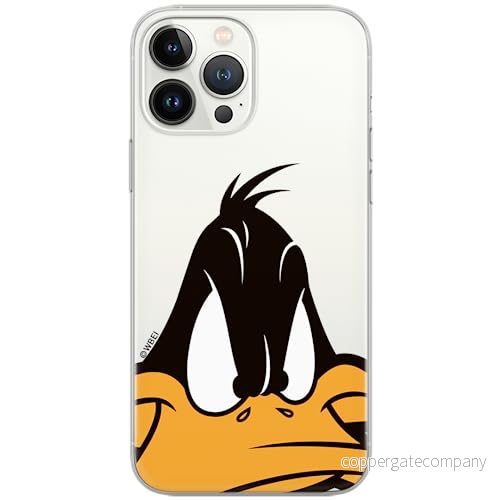 ERT GROUP mobiltelefonfodral för Iphone 13 PRO MAX originalt och officiellt licensierat Looney Tunes mönster Duffy 001 Vit optimalt anpassad till formen på mobiltelefonen, gedeeltelijk transparant 5903932867732