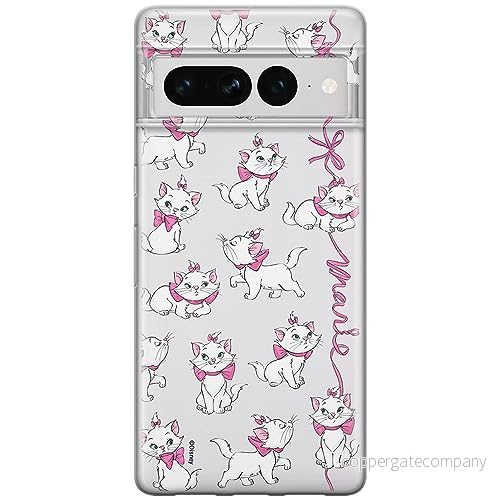 ERT GROUP mobiltelefonfodral för Google PIXEL 7 PRO originalt och officiellt licensierat Disney mönster Marie 008 optimalt anpassad till formen på mobiltelefonen, gedeeltelijk transparant 5905795174231