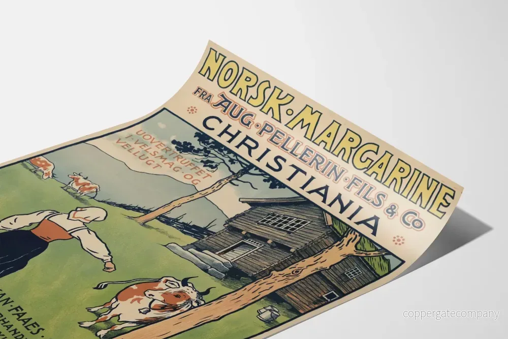 Vintage reklamposter för margarin Norsk Pellerin Fils - Bild 3