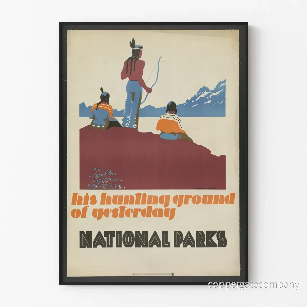 Poster Nationalparker - Hans jaktmark från igår