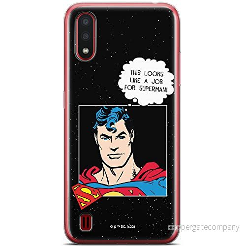 ERT GROUP mobiltelefonfodral för Samsung A01 originalt och officiellt licensierat DC mönster Superman 037 optimalt anpassad till formen på mobiltelefonen, fodral tillverkad av TPU plast 5905131570864