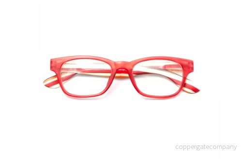 Contacta, Legend, Läsglasögon för Män Och Kvinnor, Moderna Glasögon, Fyrkantiga Bågar med Färgglada Stänger Flex, Färg Röd, Dioptrier + 3,50, Förpackning Glasögonfodral, 30 g 8054529514410