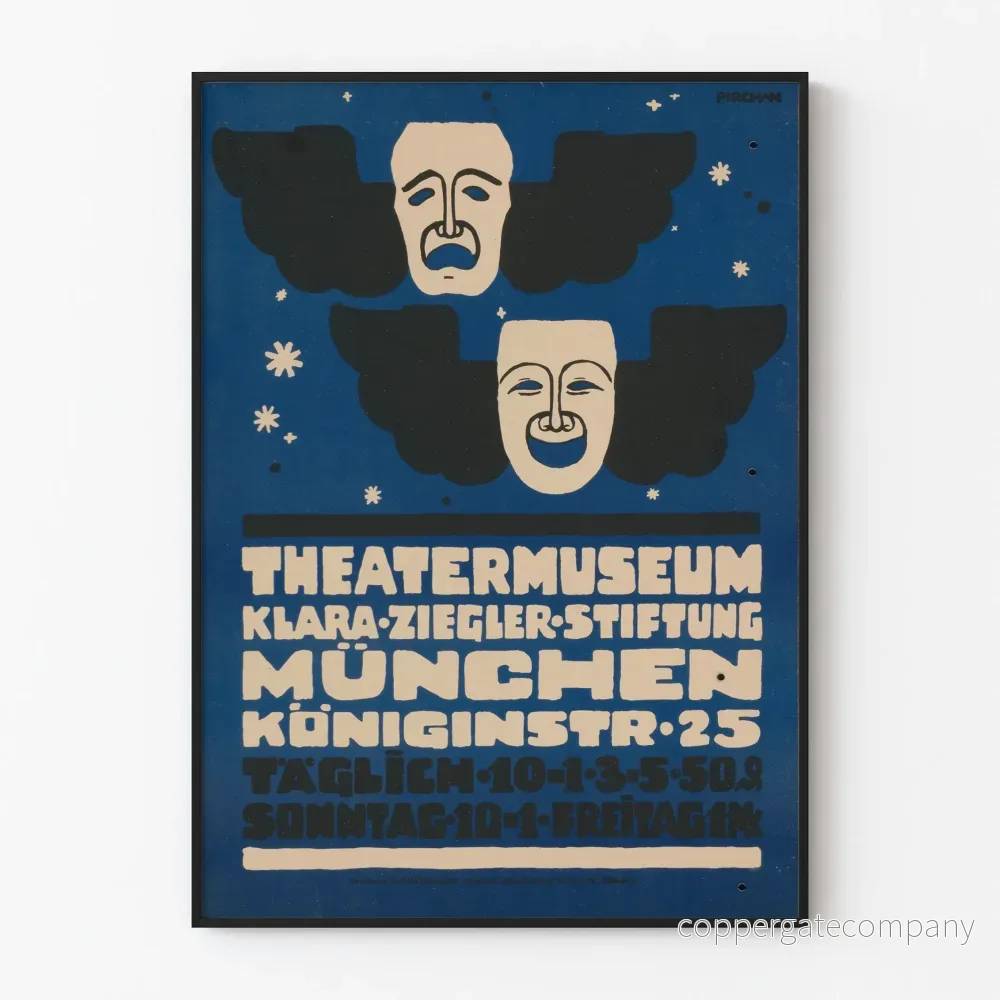 Vintageposter Teater Museum Klara Ziegler München