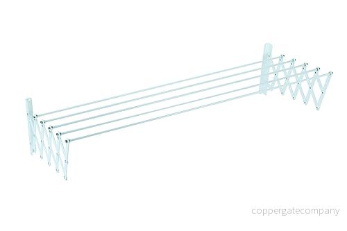 EXTENDABLE CLOTHES AIRER WITH WHITE PLASTIC COATED STEEL STRAP AND 5 RODS OF 100CM. 8423171897965