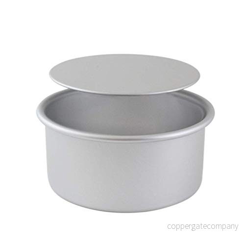 PME LBR103 anodiserad aluminium rund kakburk med lös bas, silver 5060281189165