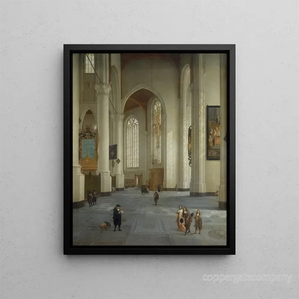 Målning av interiören i St. Laurenskerk Rotterdam - Anthonie de Lorme | Konsttryck