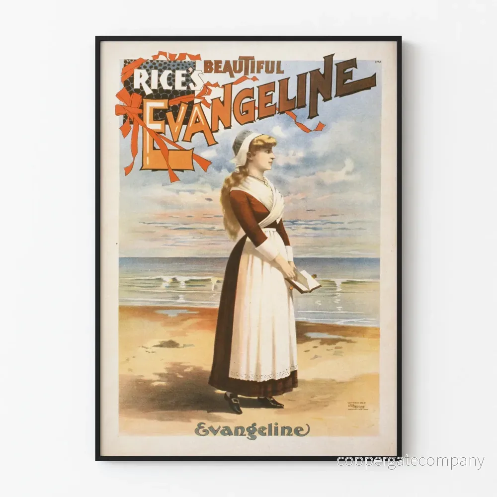 Vacker vintageposter Evangeline Vacker vintageposter Evangeline