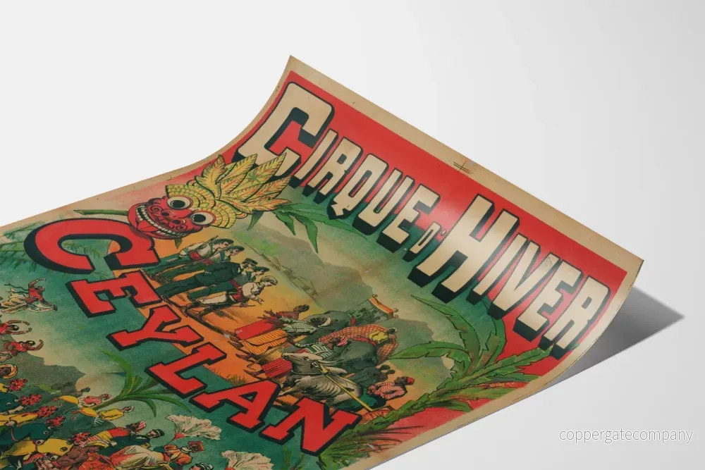 Vintage väggdekorationsposter för Cirque d'Hiver Ceylan - Bild 3
