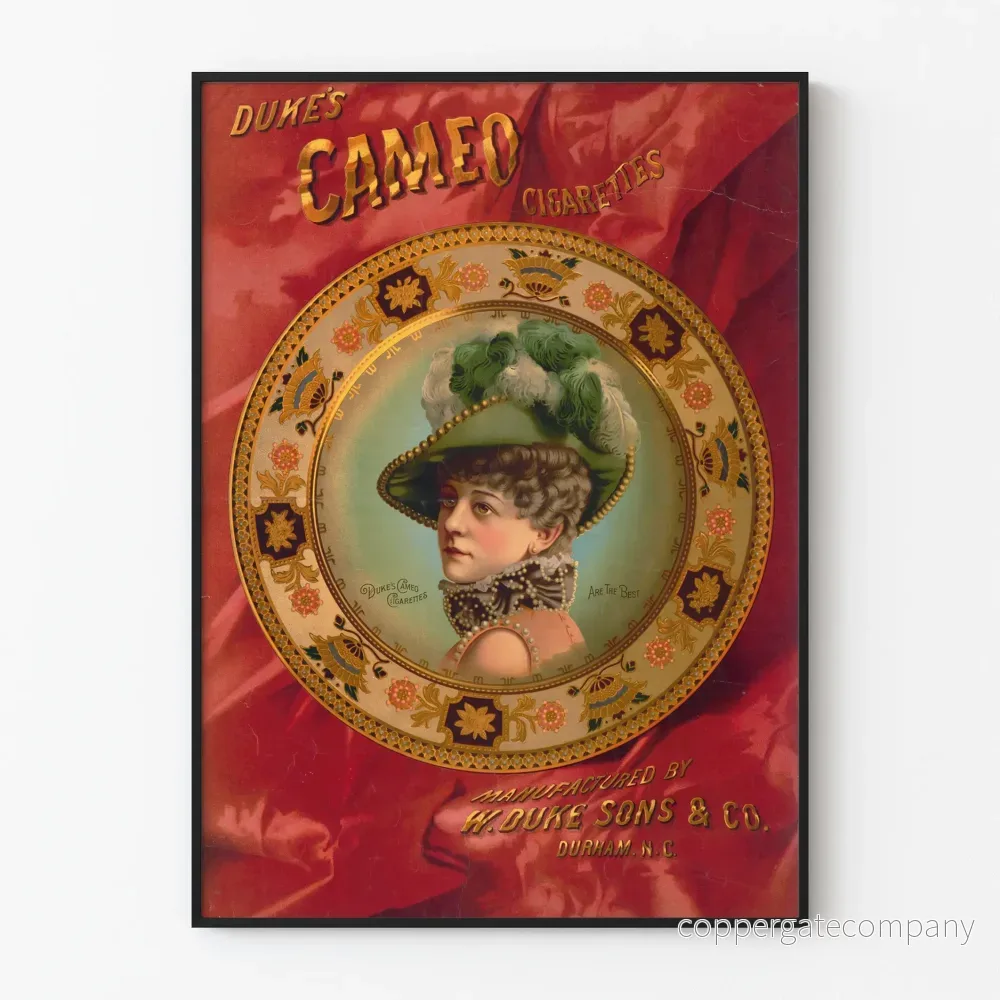Vintageposter för väggdekoration Duke's Cameo Cigarettes