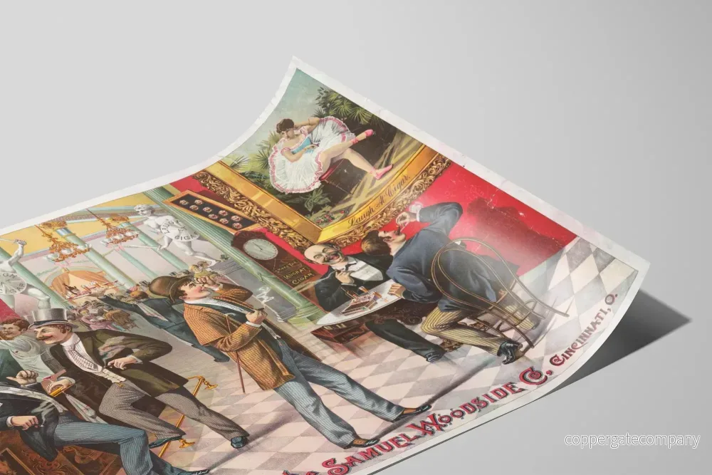 Vintageposter The Samuel Woodside Co. Cincinnati för inomhusväggdekoration - Bild 2