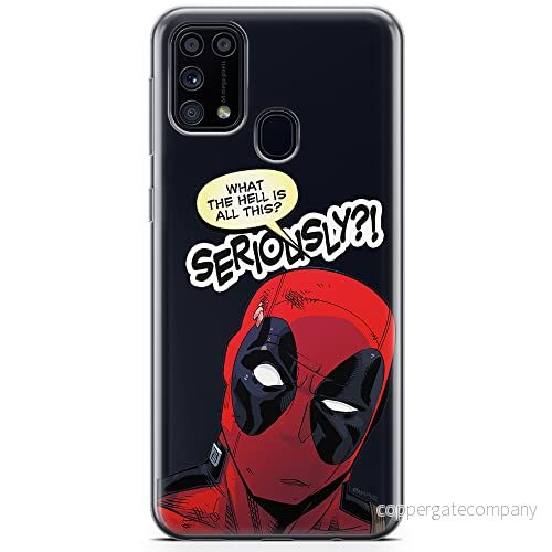 ERT GROUP mobiltelefonfodral för Samsung M31 originalt och officiellt licensierat Marvel mönster Deadpool 010 optimalt anpassad till formen på mobiltelefonen, gedeeltelijk transparant 5904805481321