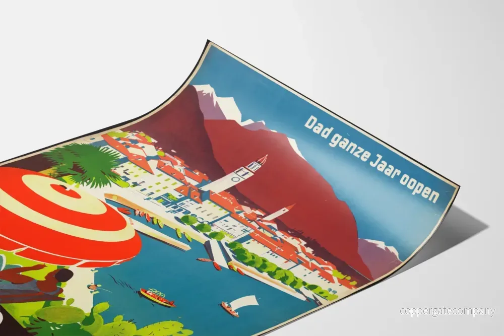 Vintageposter Ascona, Genèvesjön, Schweiz - Bild 3