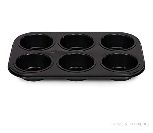 Patisse 2892 muffinsbricka för 6 muffins non stick belagt stål 27 x 18 cm svart 8712187028921