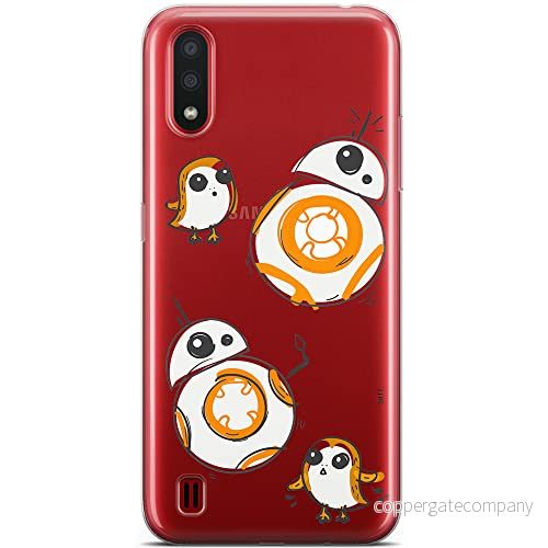 ERT GROUP mobiltelefonfodral för Samsung A01 originalt och officiellt licensierat Star Wars mönster BB 8 010 optimalt anpassad till formen på mobiltelefonen, gedeeltelijk transparant 5904805428500