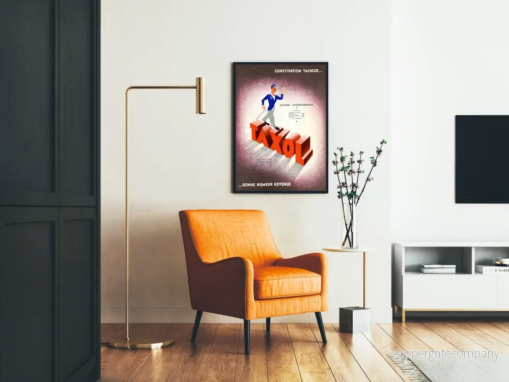 Vintageposter TAXOL - Väggdekoration för hälsoreklam - Bild 2