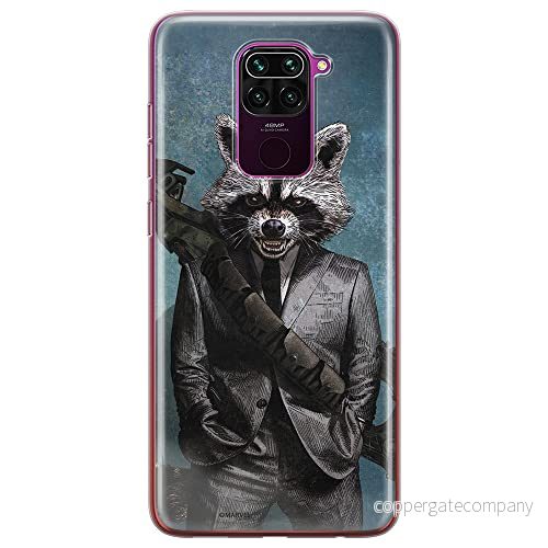 ERT GROUP mobiltelefonfodral för Xiaomi REDMI NOTE 9 originalt och officiellt licensierat Marvel mönster Rocket 002 optimalt anpassad till formen på mobiltelefonen, fodral tillverkad av TPU plast 5903040336366