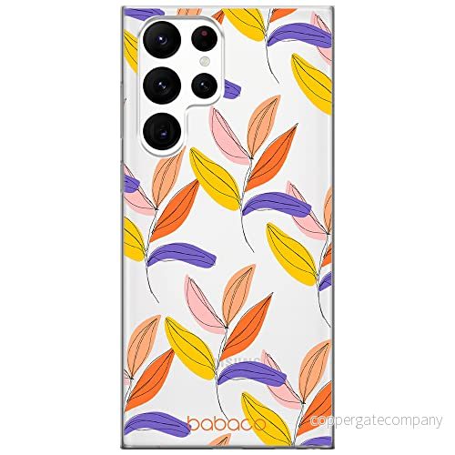 ERT GROUP mobiltelefonfodral för Samsung S22 ULTRA originalt och officiellt licensierat Babaco mönster Plants 007 optimalt anpassad till formen på mobiltelefonen, gedeeltelijk transparant 5904805285509