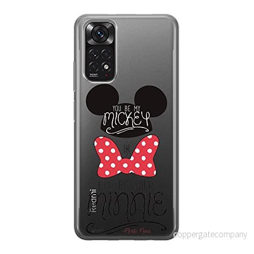 ERT GROUP mobiltelefonfodral för Xiaomi REDMI NOTE 11S 4G / 11 originalt och officiellt licensierat Disney mönster Mickey & Minnie 004, gedeeltelijk transparant 5905511553036
