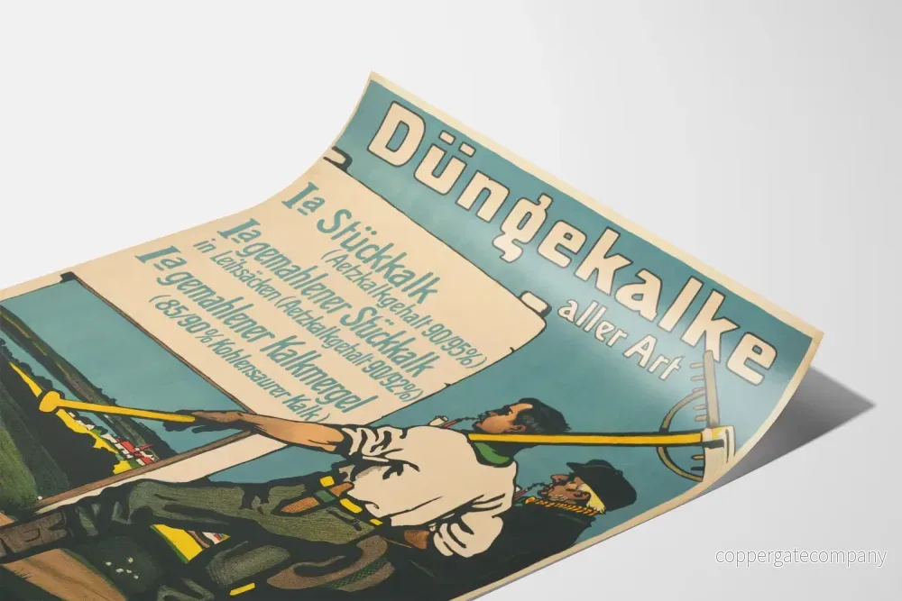 Vintageposter Düngerkalke - gammal tysk reklamposter - Bild 3